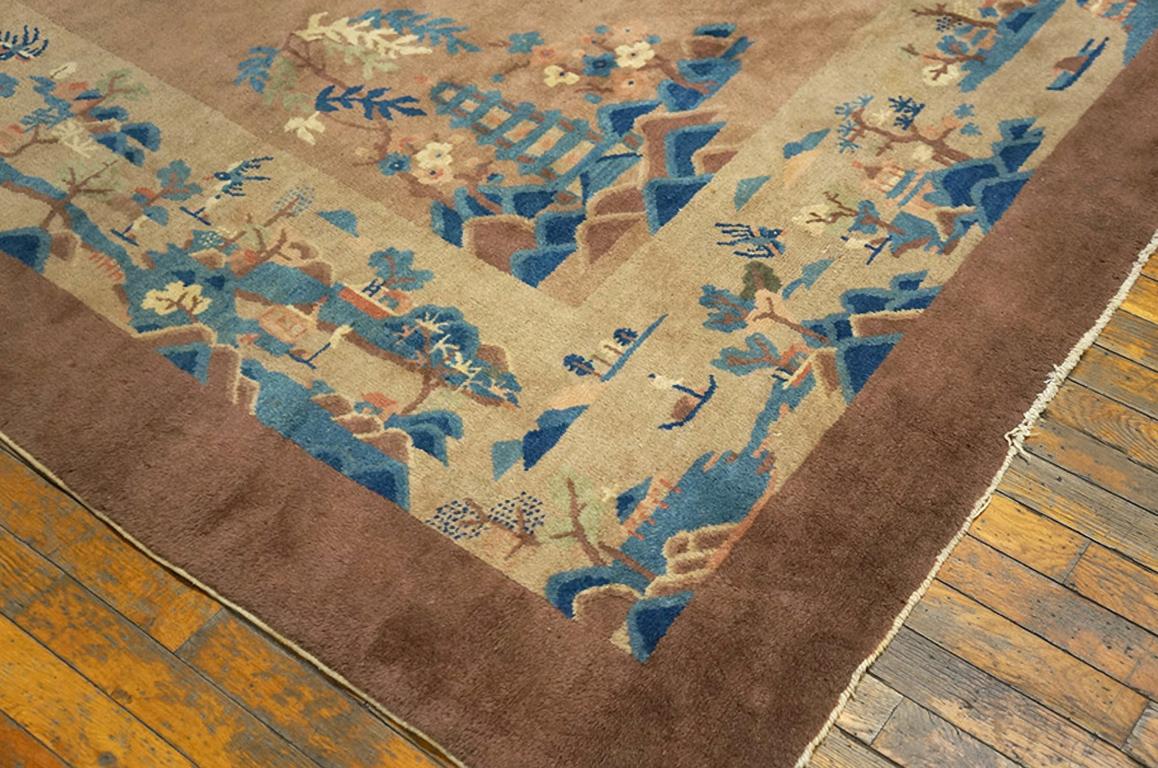 Noué à la main Tapis chinois de Pékin du début du 20ème siècle ( 8'8