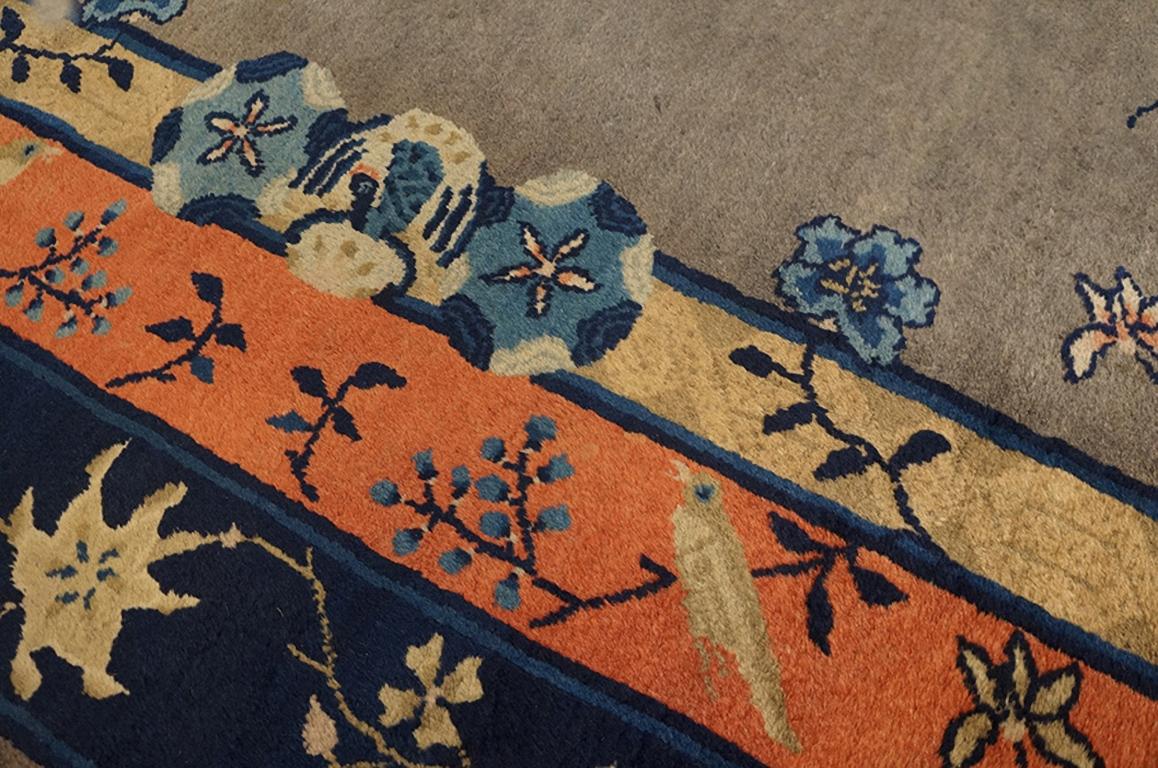 Hand-Knotted Antique Chinese Peking Rug 8' 8