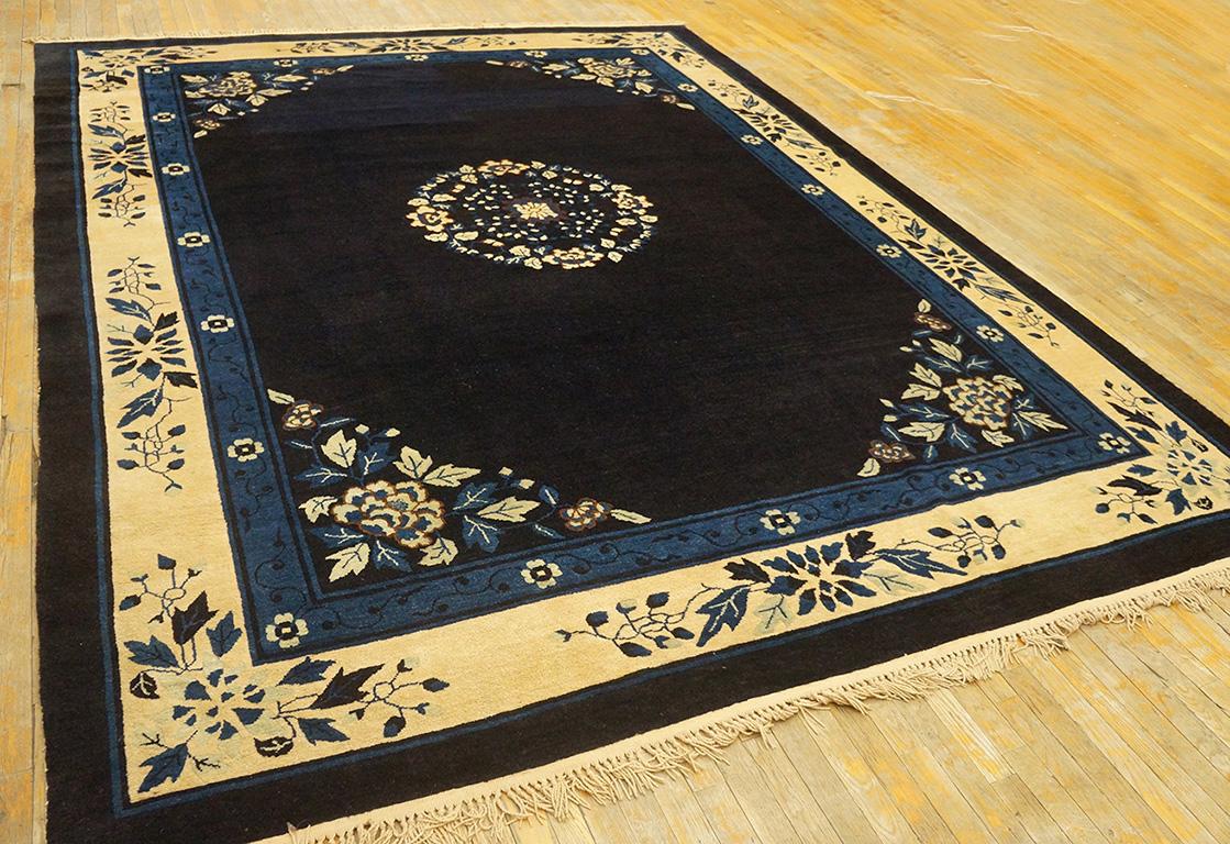 Wool Late 19th Century Chinese Peking Carpet ( 8'9