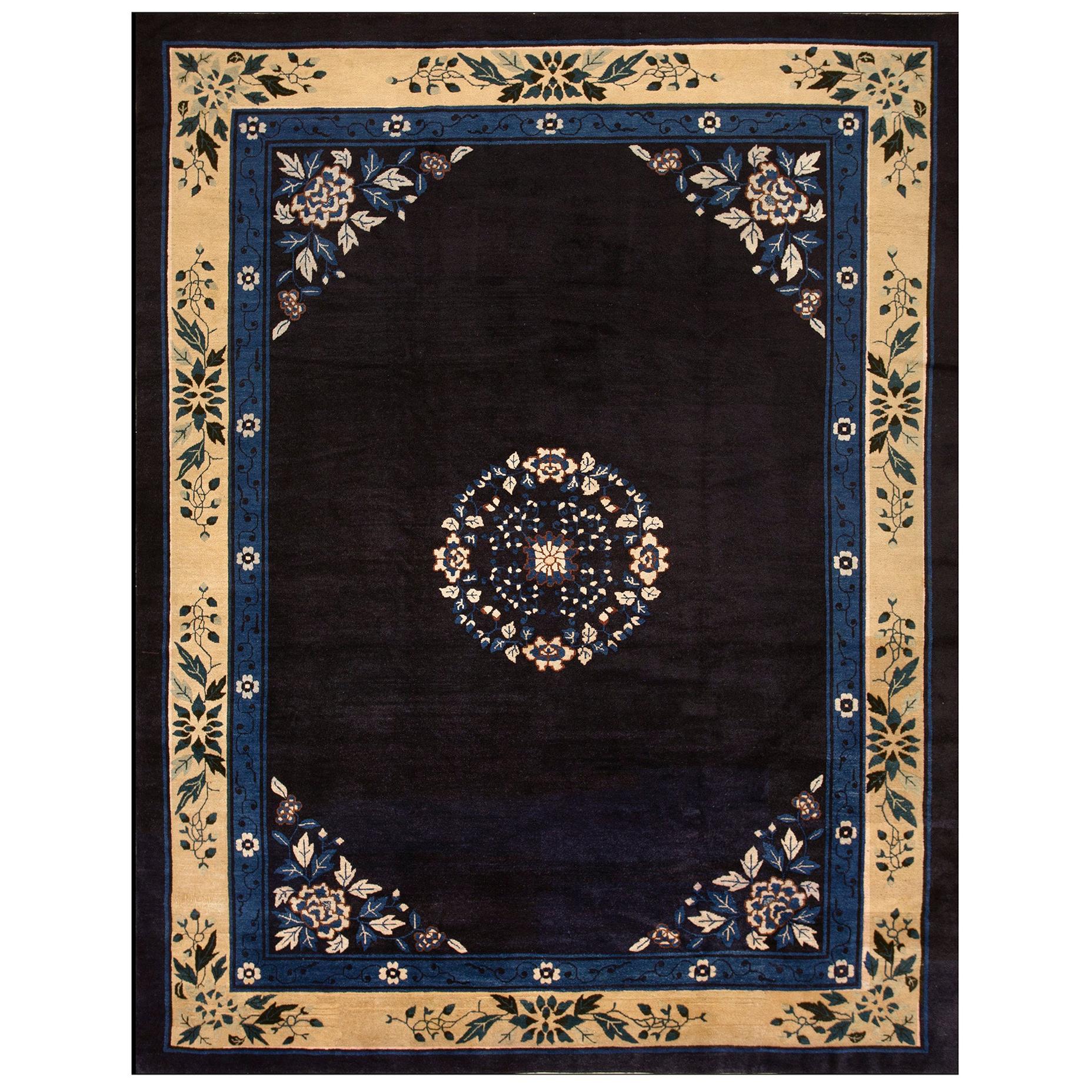 Late 19th Century Chinese Peking Carpet ( 8'9" x 11'6" - 267 x 351 ) For Sale