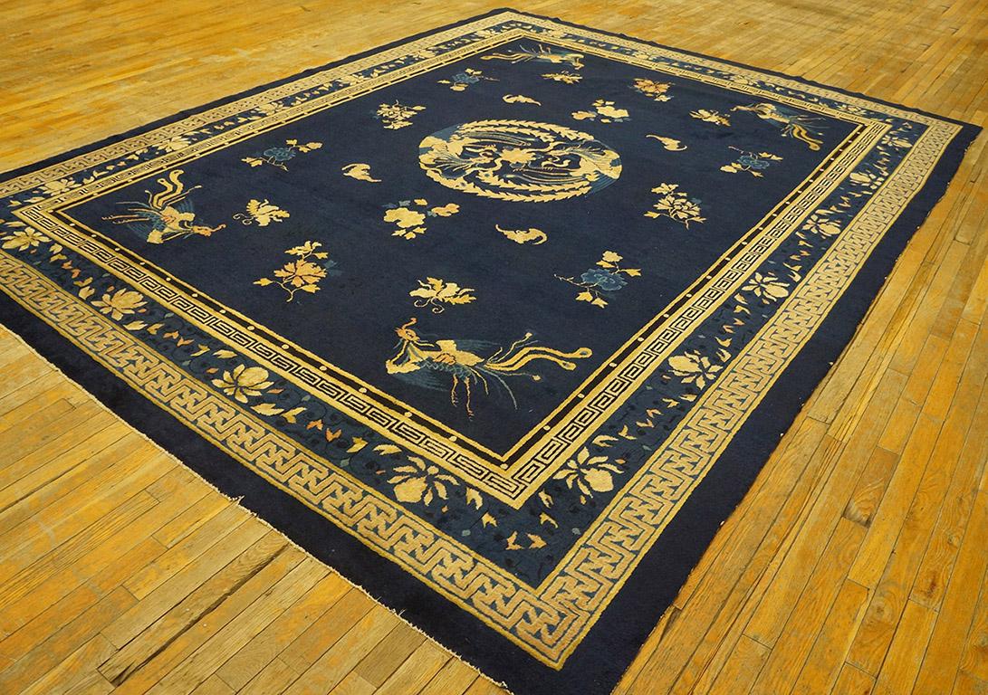 Alfombra china antigua de Pekín 9' 0