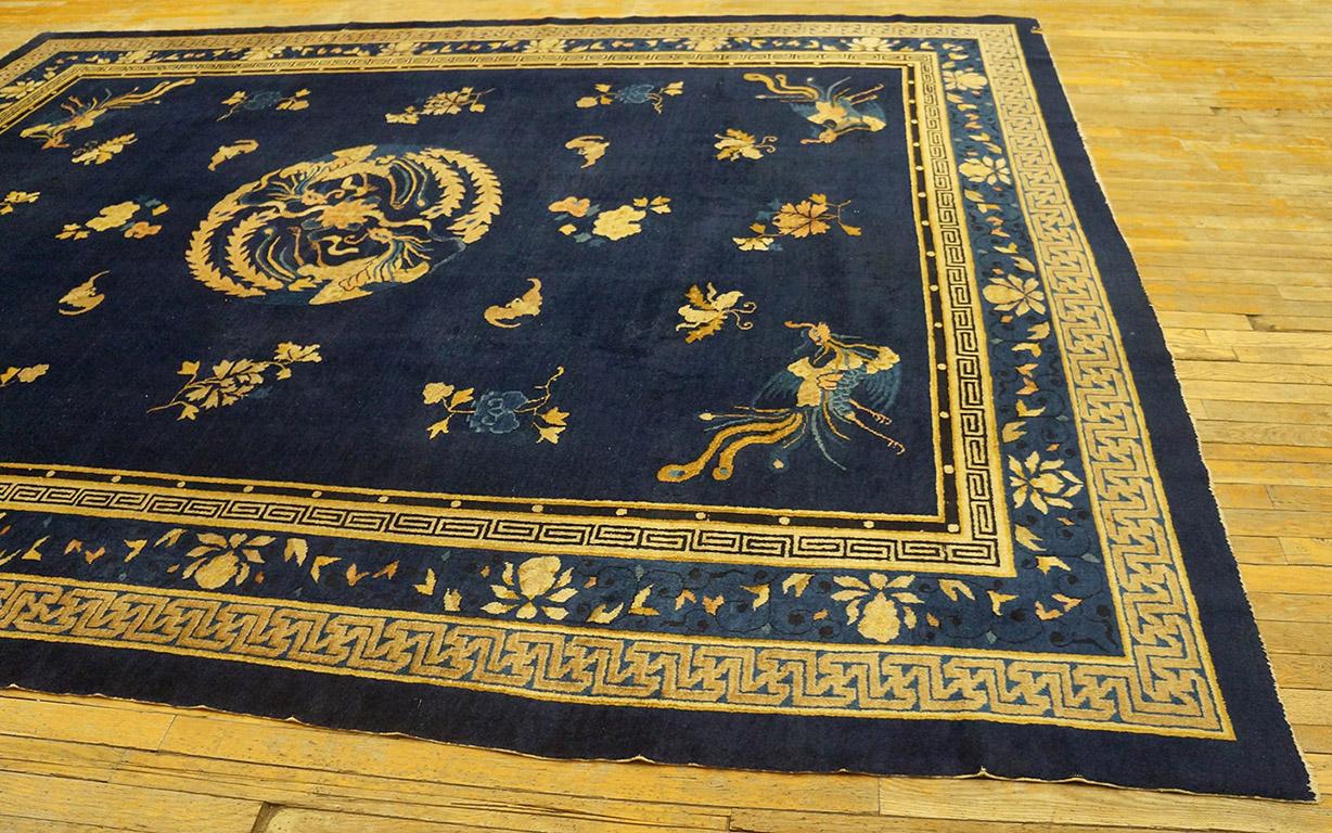 Alfombra china antigua de Pekín 9' 0