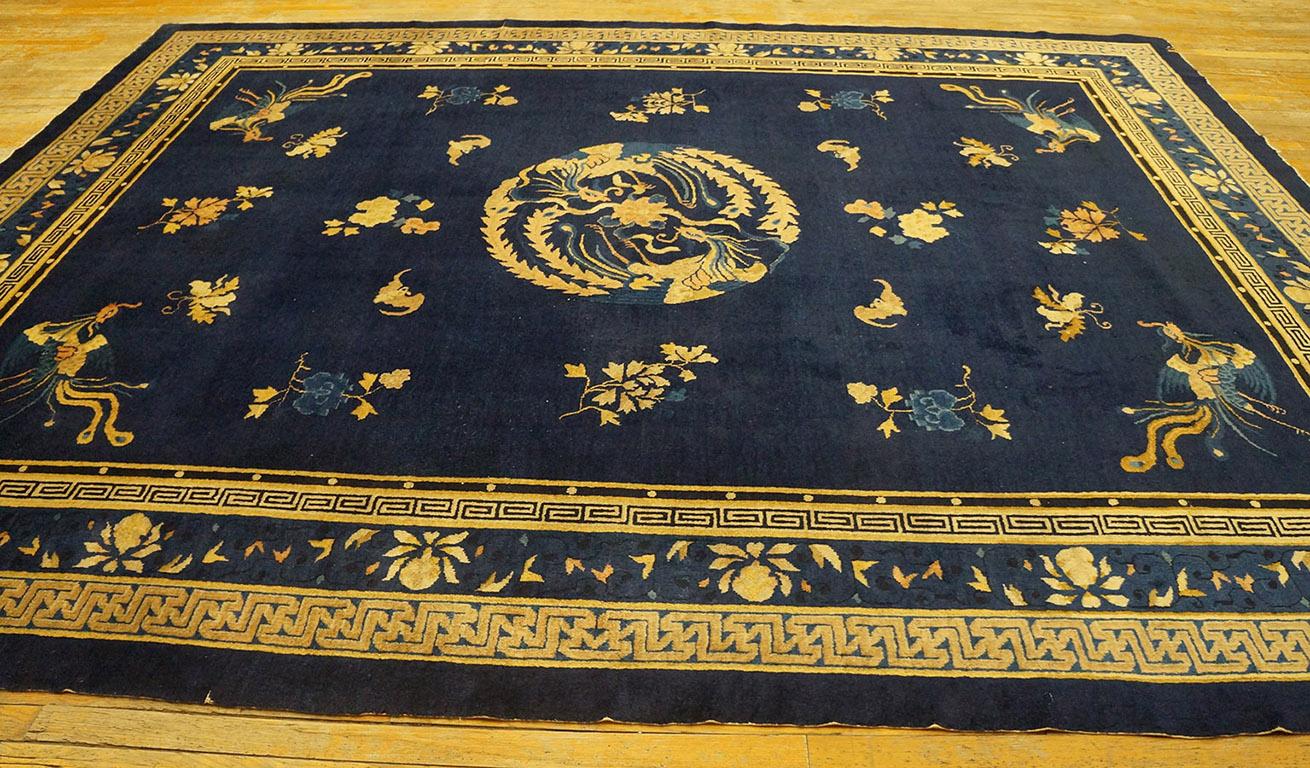 Alfombra china antigua de Pekín 9' 0
