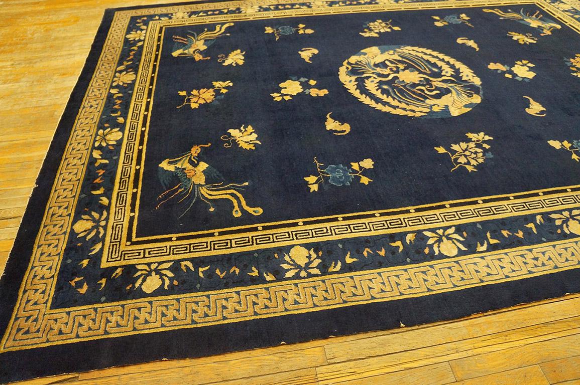 Alfombra china antigua de Pekín 9' 0