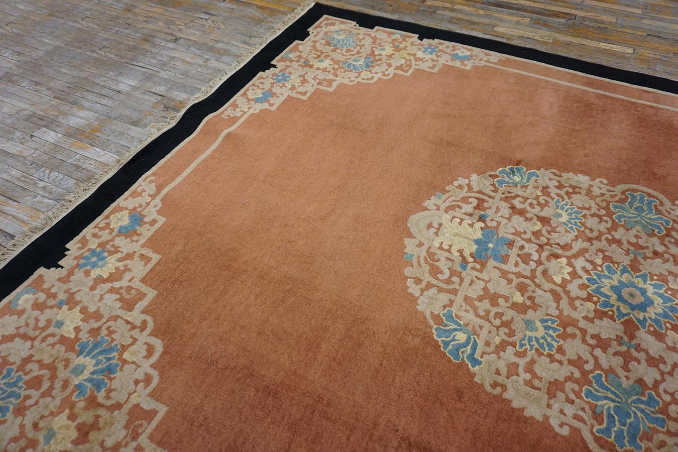 Early 20th Century Chinese Peking Carpet ( 9' x 11'8'' - 275 x 355 ) In Good Condition For Sale In New York, NY