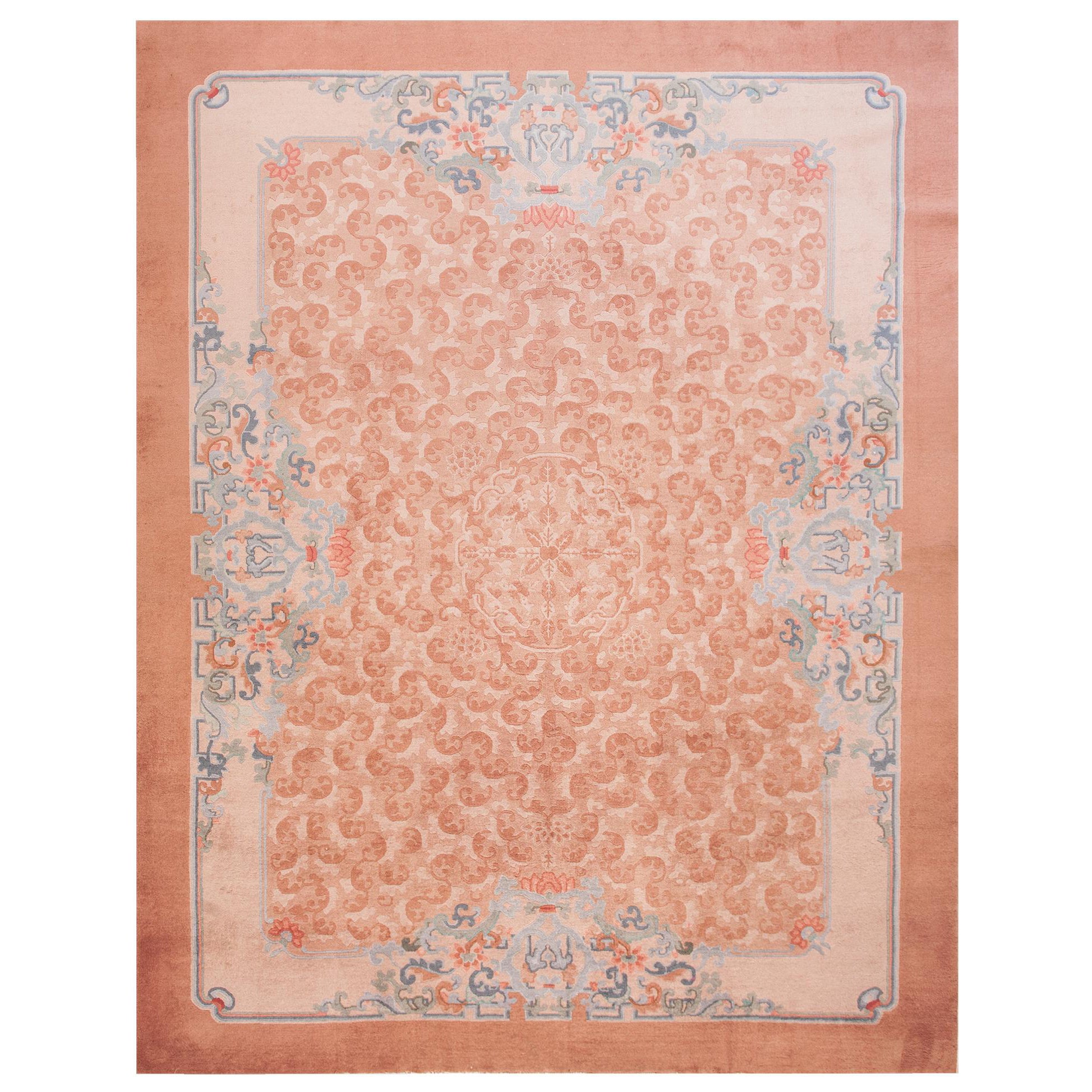 Tapis chinois ancien de Pékin de 9' 0"" x 11' 9""