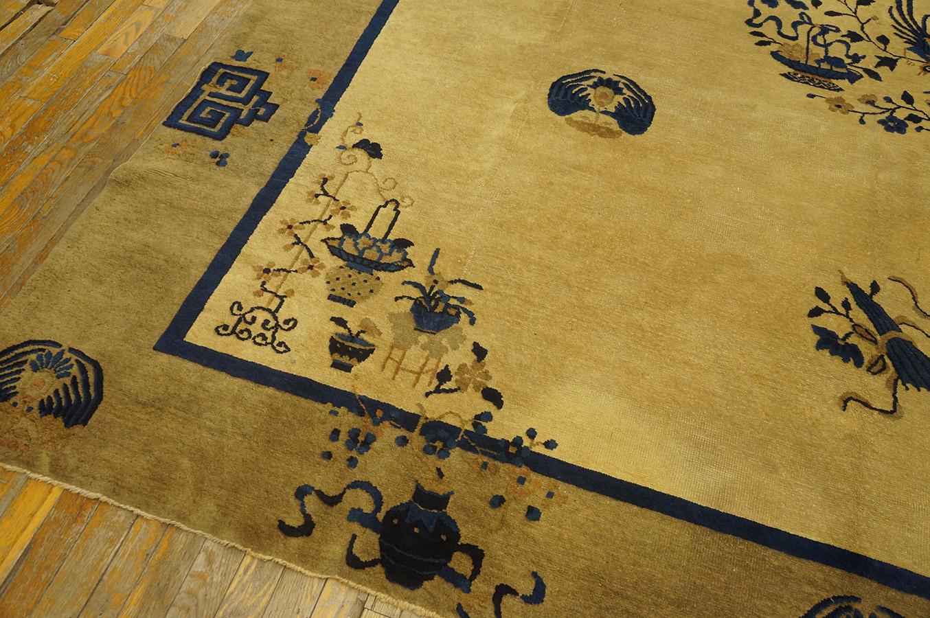Early 20th Century Chinese Peking Carpet ( 9' x 9'6