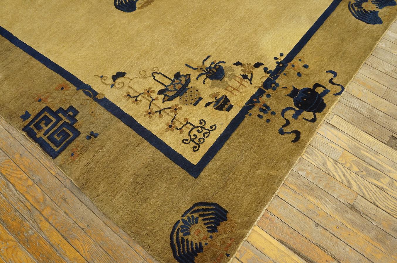 Early 20th Century Chinese Peking Carpet ( 9' x 9'6