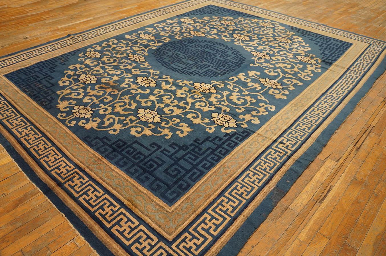 Tapis chinois ancien de Pékin, Taille : 9' 0'' x11' 4''.