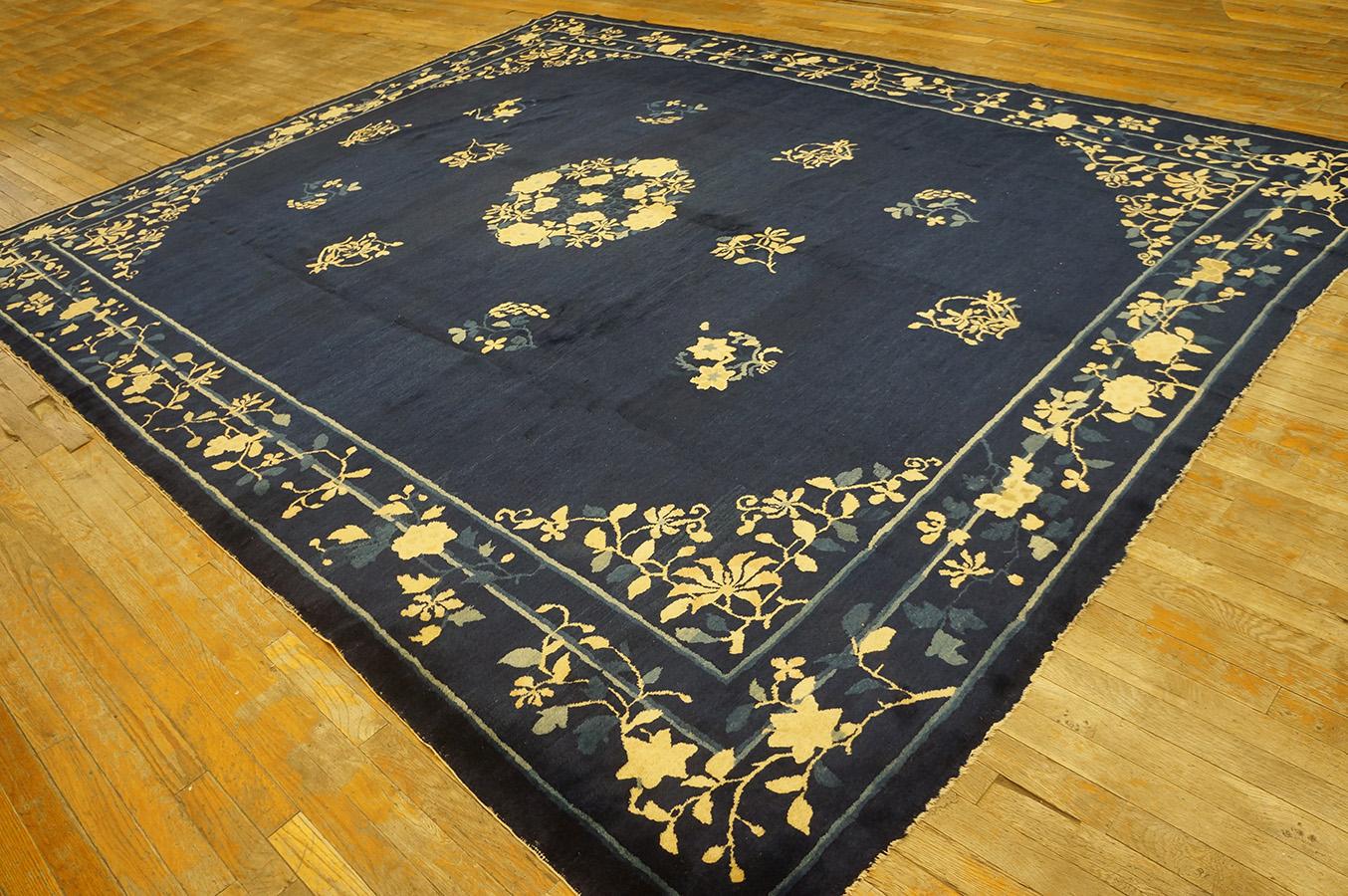 Antique Chinese, Peking Rug 9' 0'' x 11' 4'' In Good Condition For Sale In New York, NY