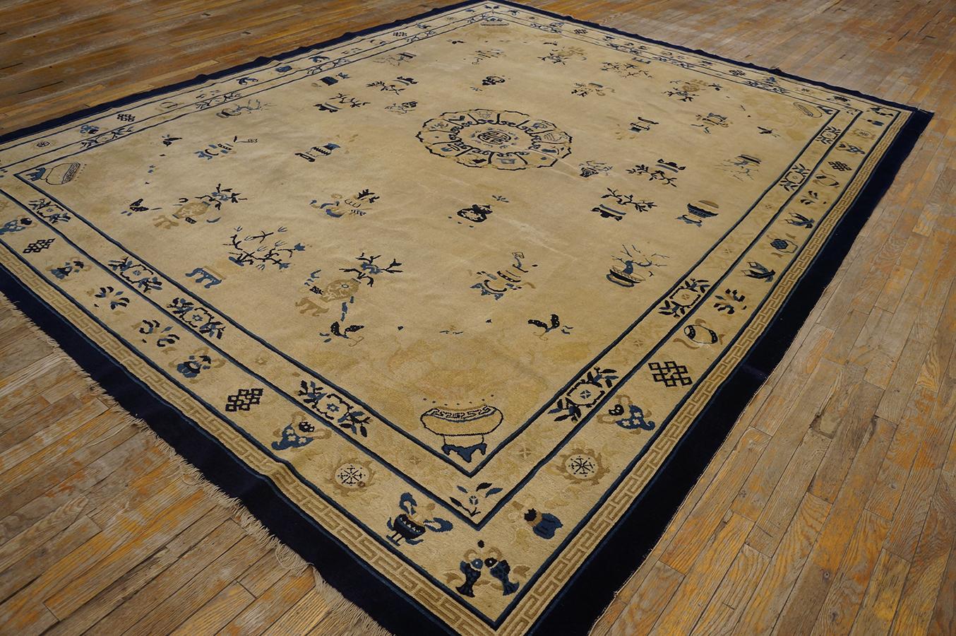 Antique Chinese Peking Rug 9' 0