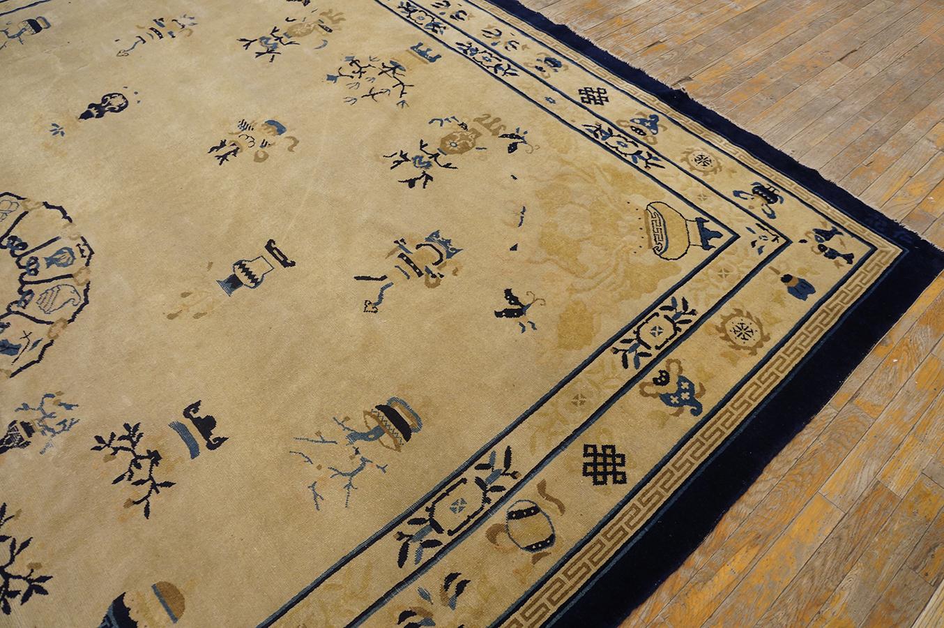 Lana Tappeto antico cinese Peking 9' 0