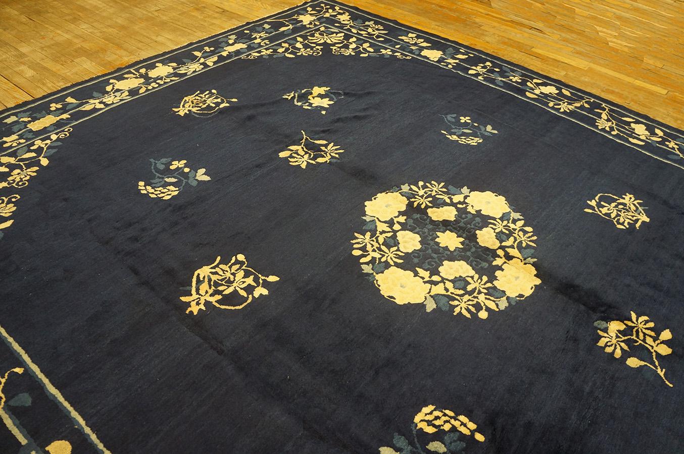 Antique Chinese, Peking Rug 9' 0'' x 11' 4'' For Sale 3