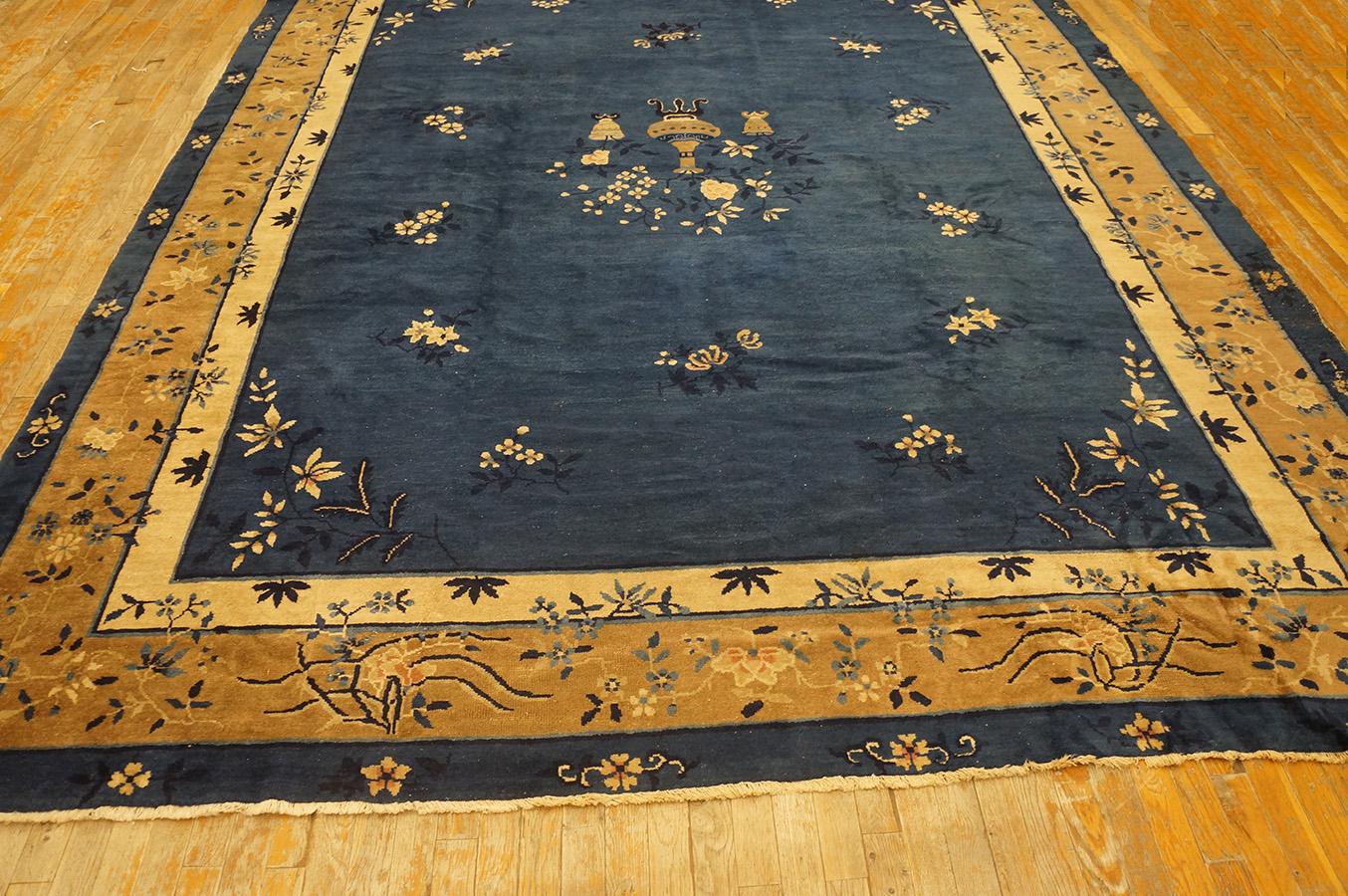Antique Chinese Peking rug , Size: 9' 0'' x 11' 5''.