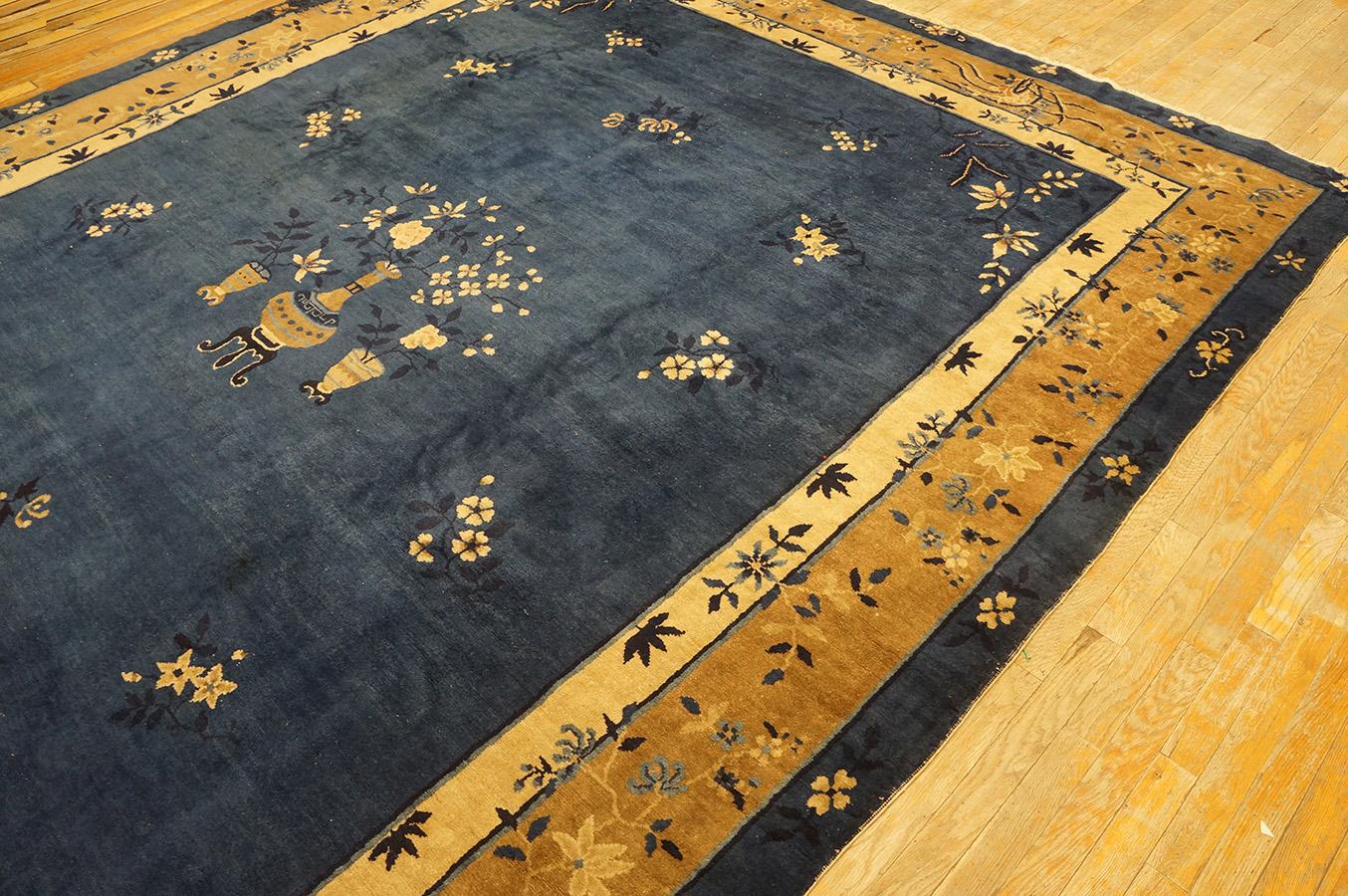 Antique Chinese Peking Rug 9' 0'' x 11' 5'' For Sale 1