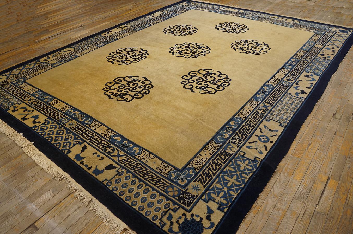 Late 19th Century 19th Century Chinese Peking Carpet ( 9' x 11'8'' - 275 x 355 ) For Sale