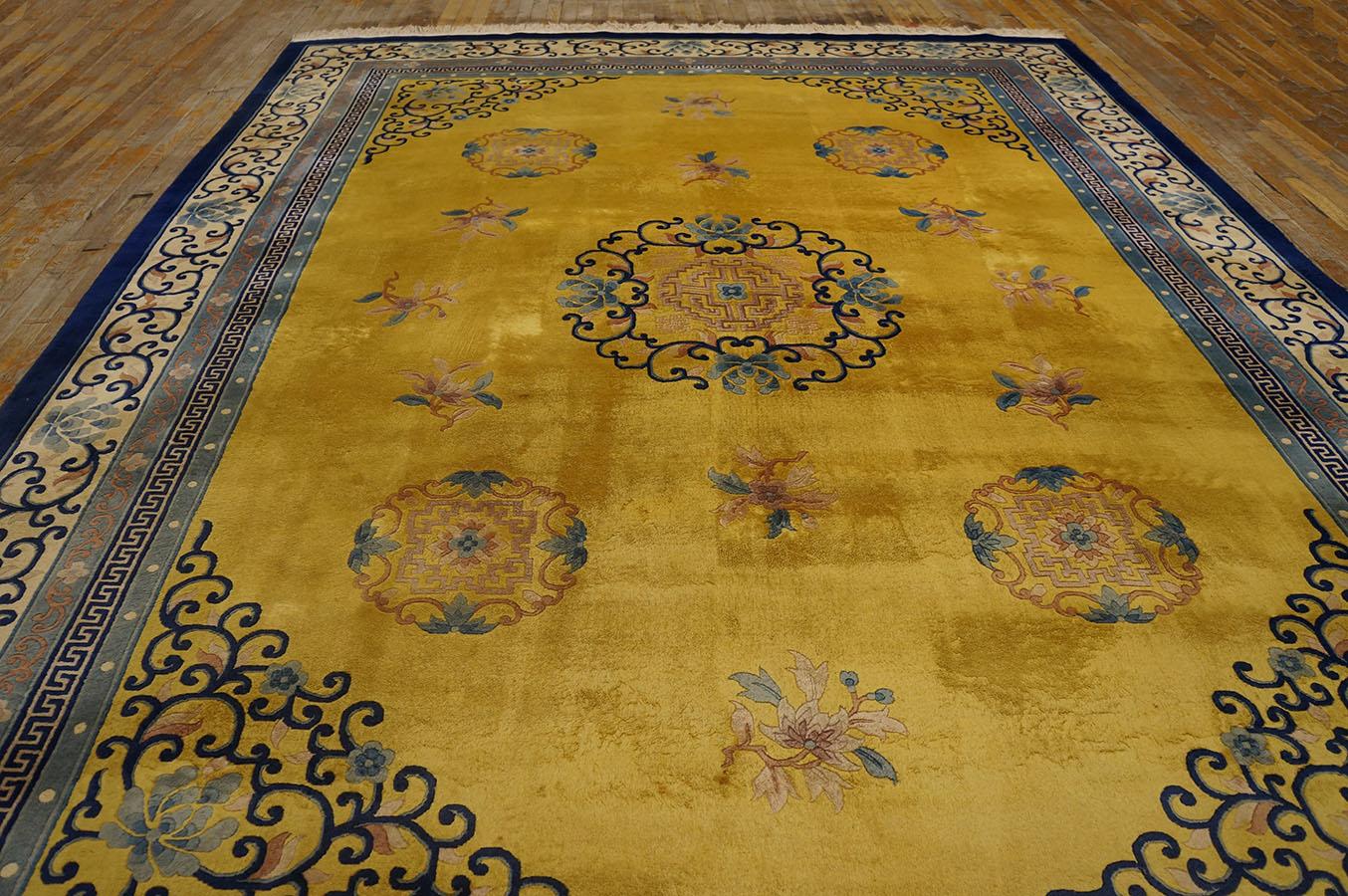 Antique Chinese, Peking Rug 9' 0'' x 12' 0'' For Sale 10