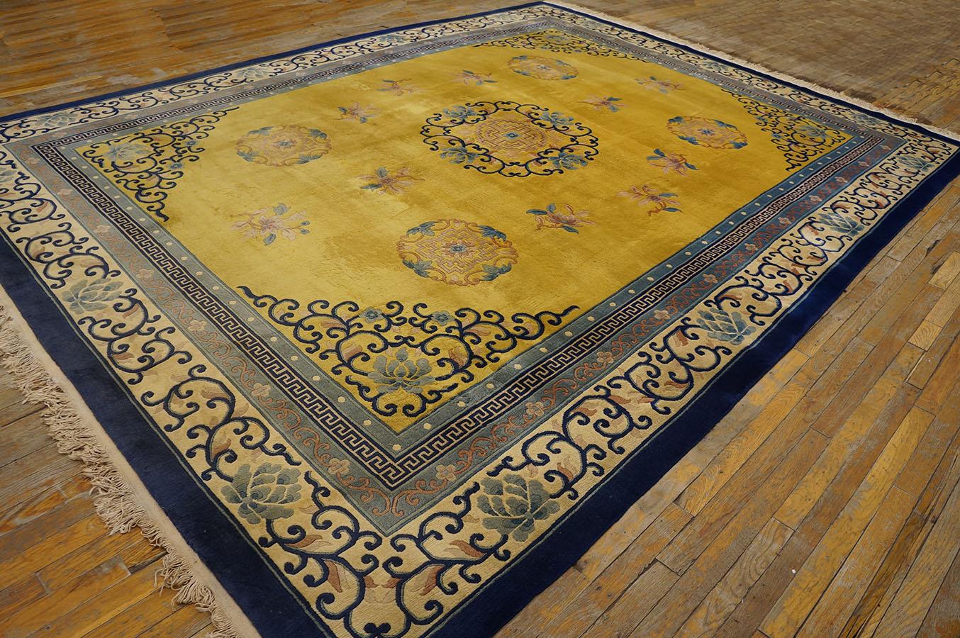 Antique Chinese - Peking rugs, Size: 9' 0'' x 12' 0''.