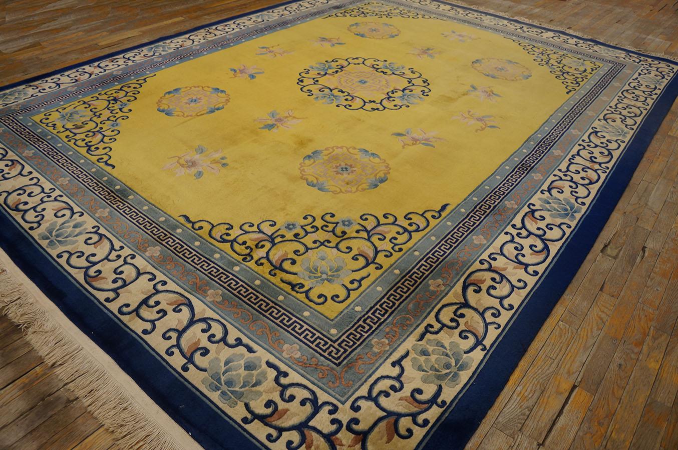 Early 20th Century Antique Chinese, Peking Rug 9' 0'' x 12' 0'' For Sale