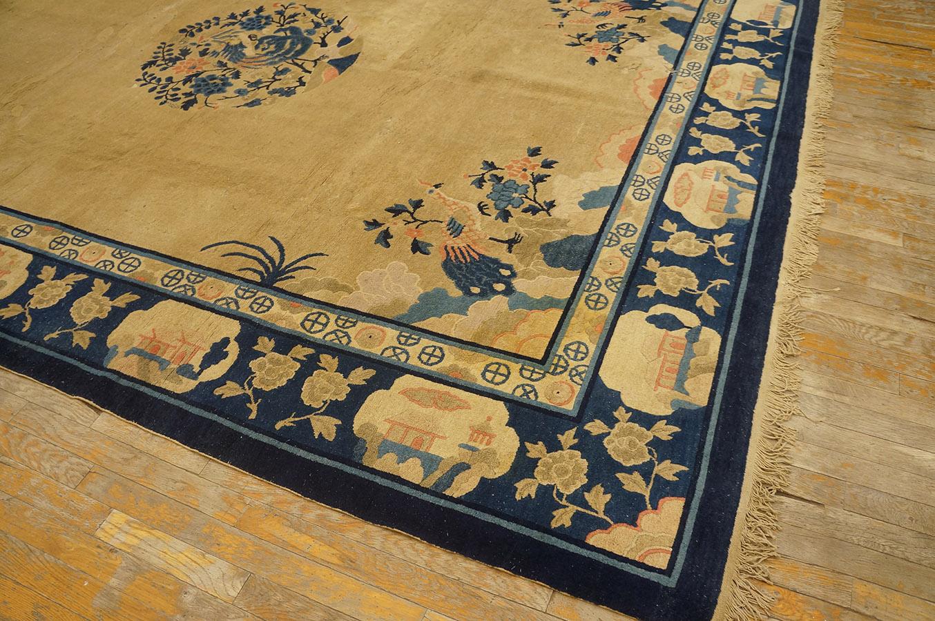 Chinesischer Pekinger Teppich des frühen 20. Jahrhunderts ( 9' x 11'6'' - 275 x 350) im Angebot 5