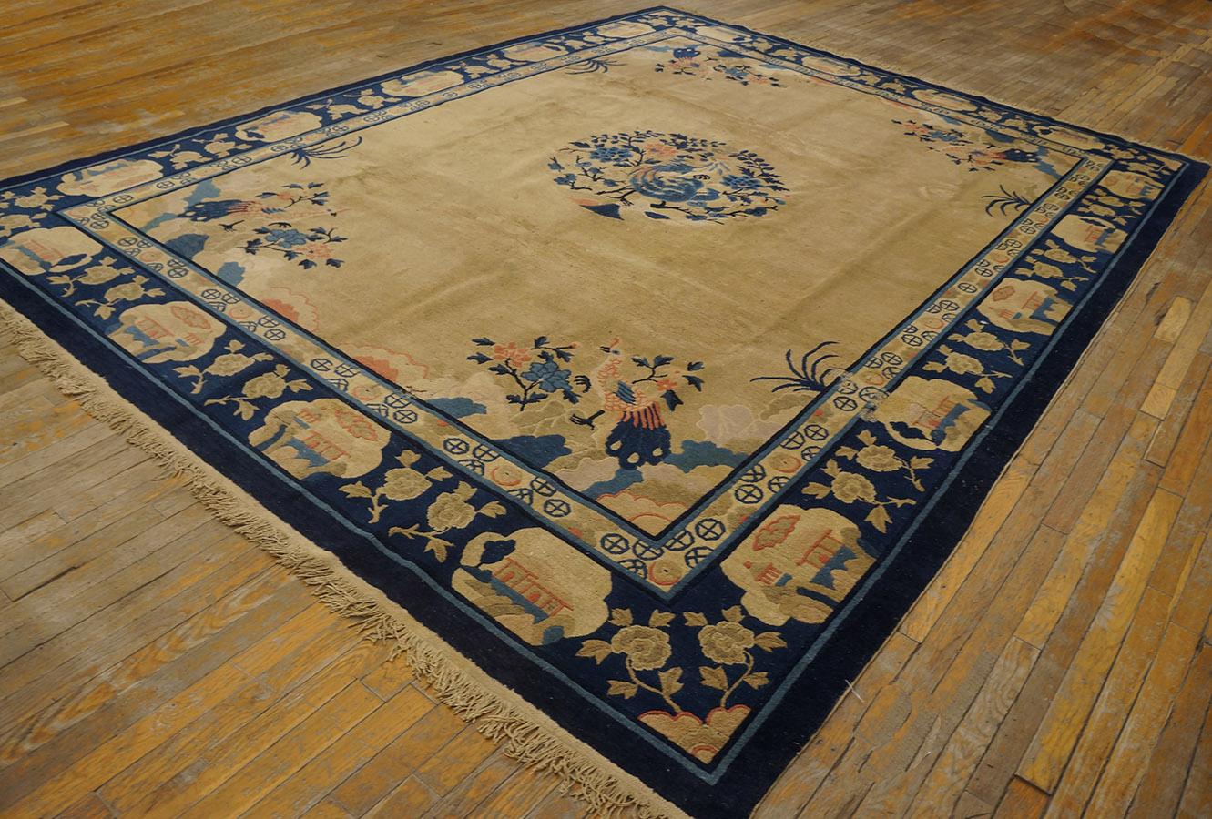 Hand-Knotted Early 20th Century Chinese Peking Carpet ( 9' x 11'6'' - 275 x 350 ) For Sale