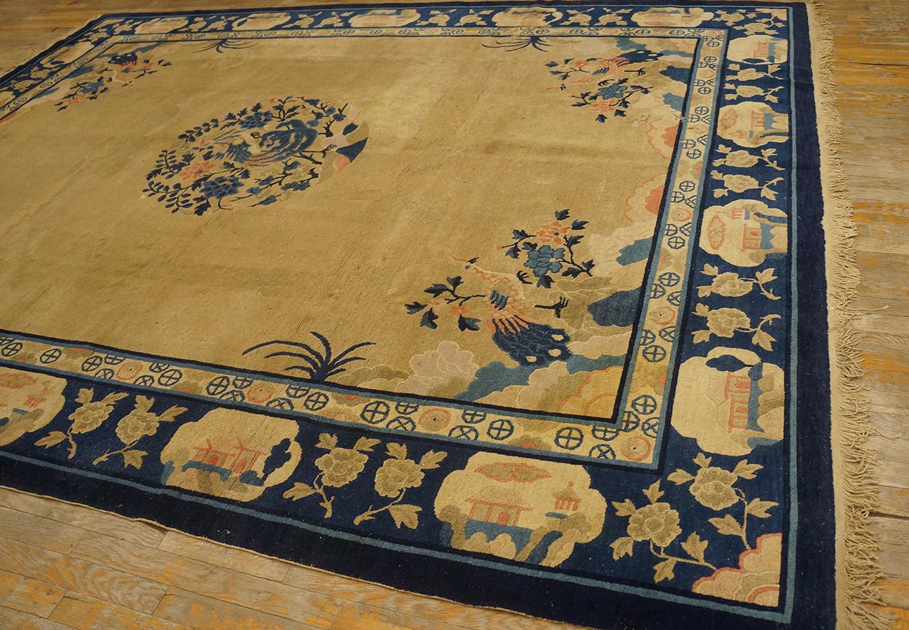 Wool Early 20th Century Chinese Peking Carpet ( 9' x 11'6'' - 275 x 350 ) For Sale