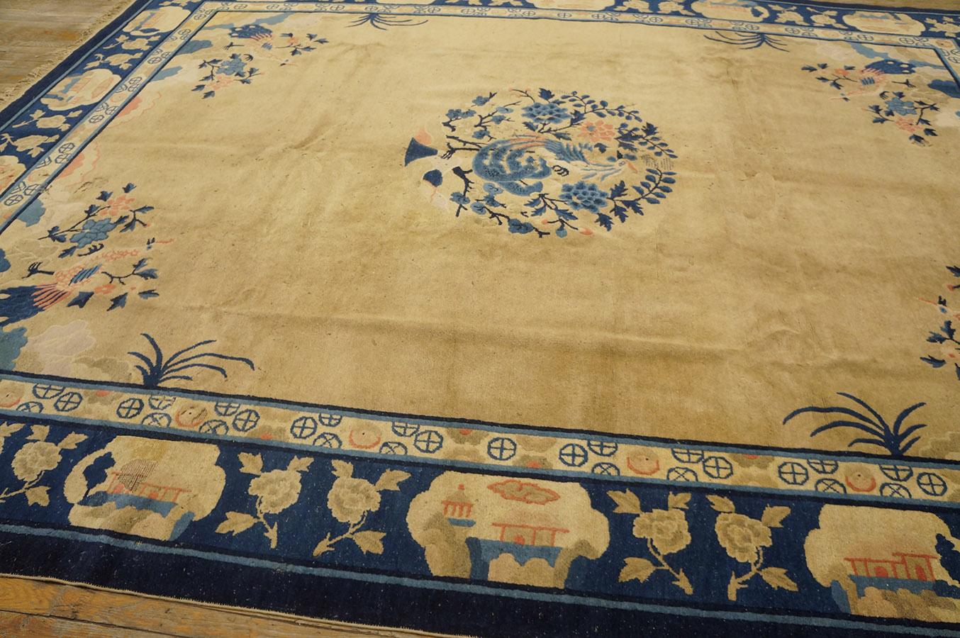 Chinesischer Pekinger Teppich des frühen 20. Jahrhunderts ( 9' x 11'6'' - 275 x 350) im Angebot 1