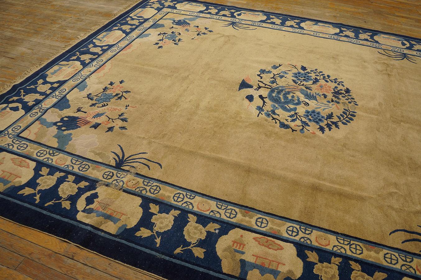 Chinesischer Pekinger Teppich des frühen 20. Jahrhunderts ( 9' x 11'6'' - 275 x 350) im Angebot 4