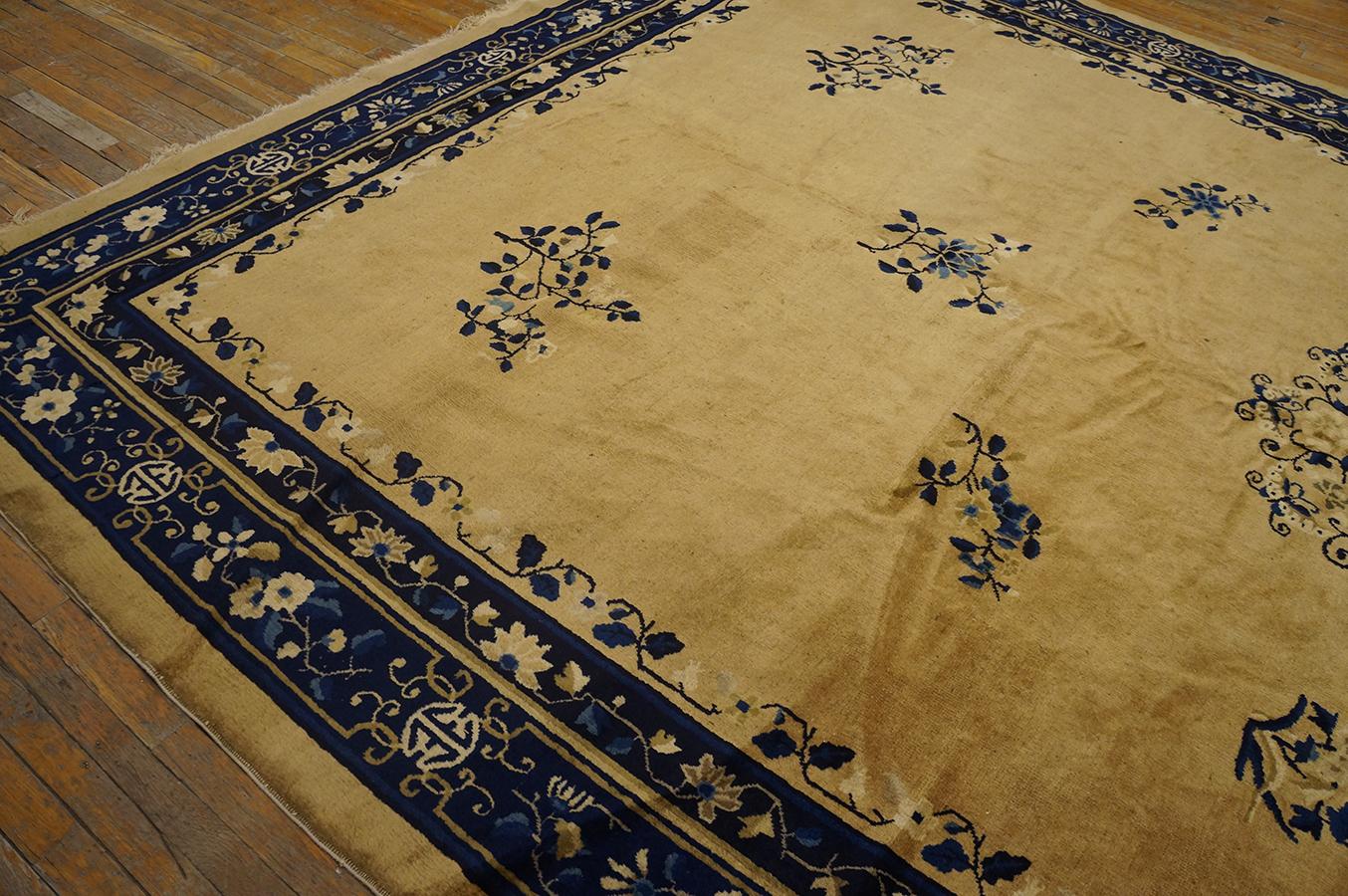 Antique Chinese Peking Rug 9' 0'' x 14' 3'' For Sale 4