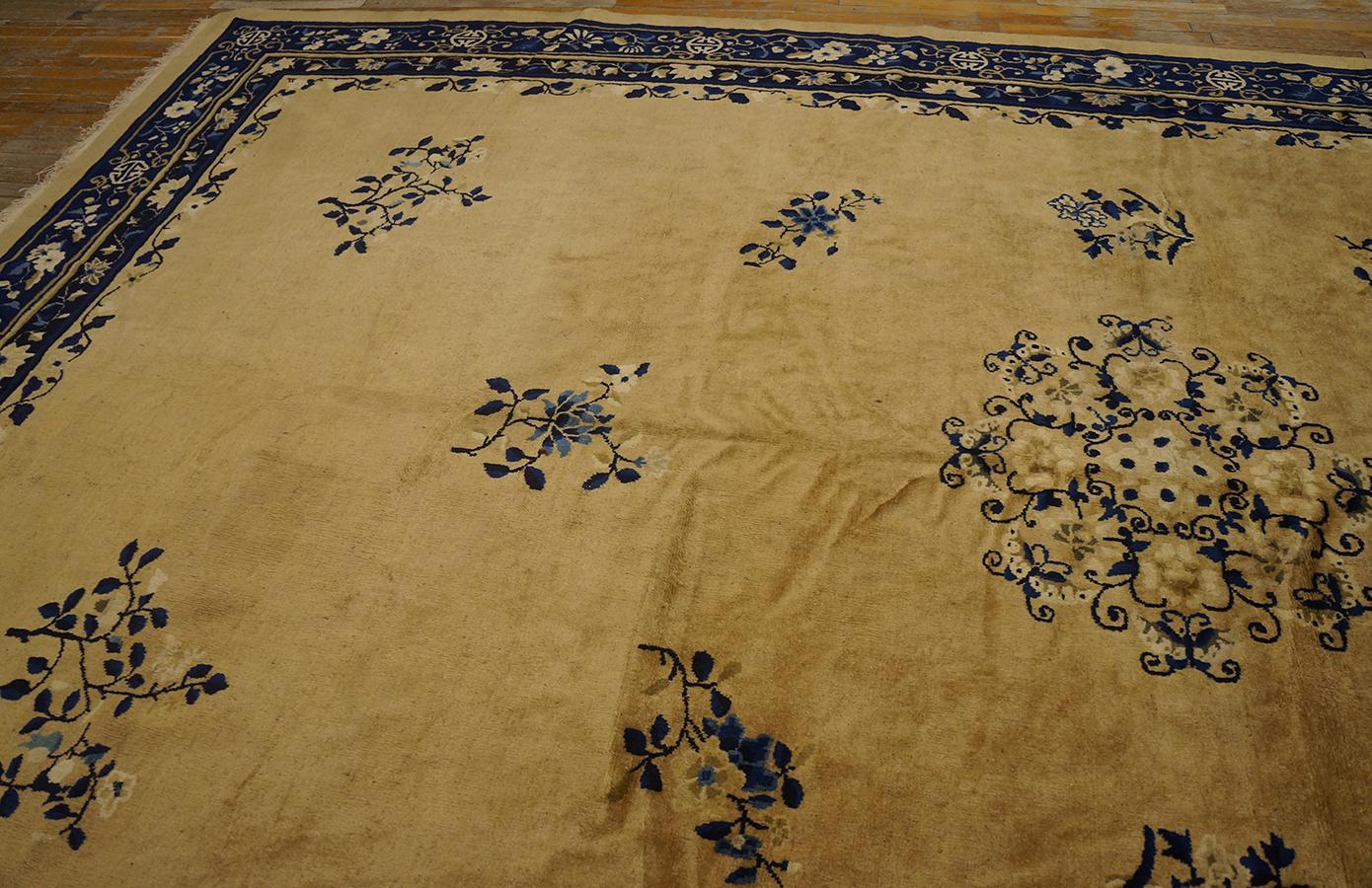 Antique Chinese Peking Rug 9' 0'' x 14' 3'' For Sale 8