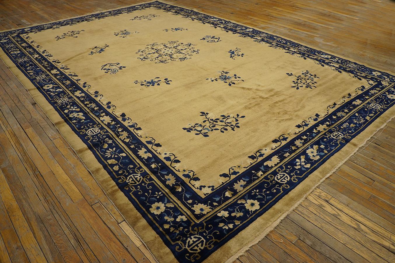 Antique Chinese Peking Rug 9' 0'' x 14' 3'' For Sale 2