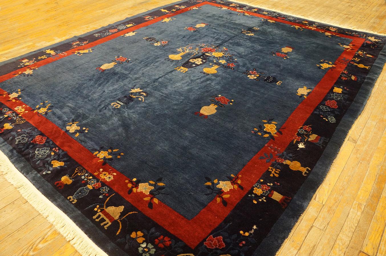 Antique Chinese Peking rug, Size: 9' 1'' x11' 6''.