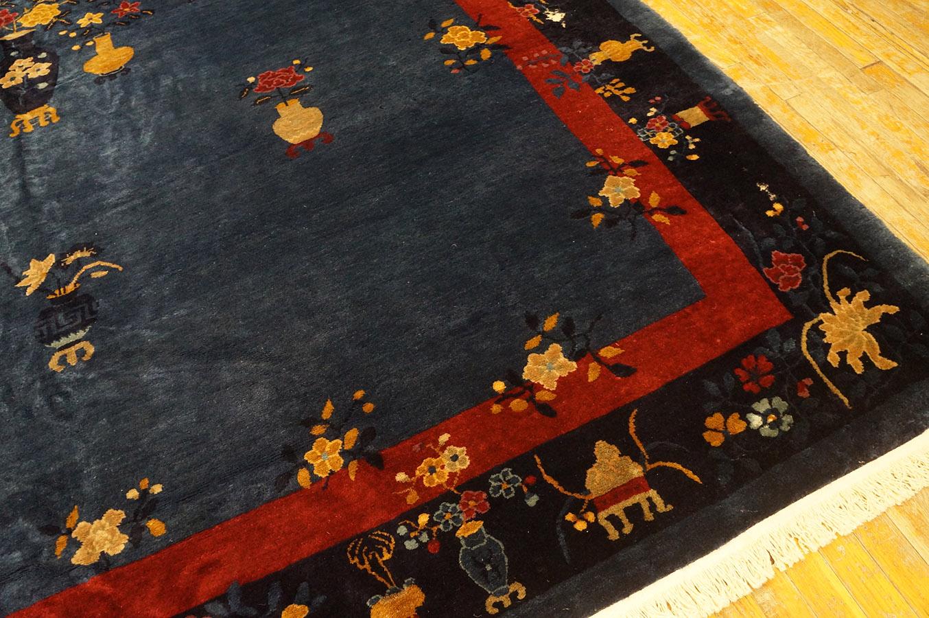 Early 20th Century Antique Chinese Peking Rug For Sale
