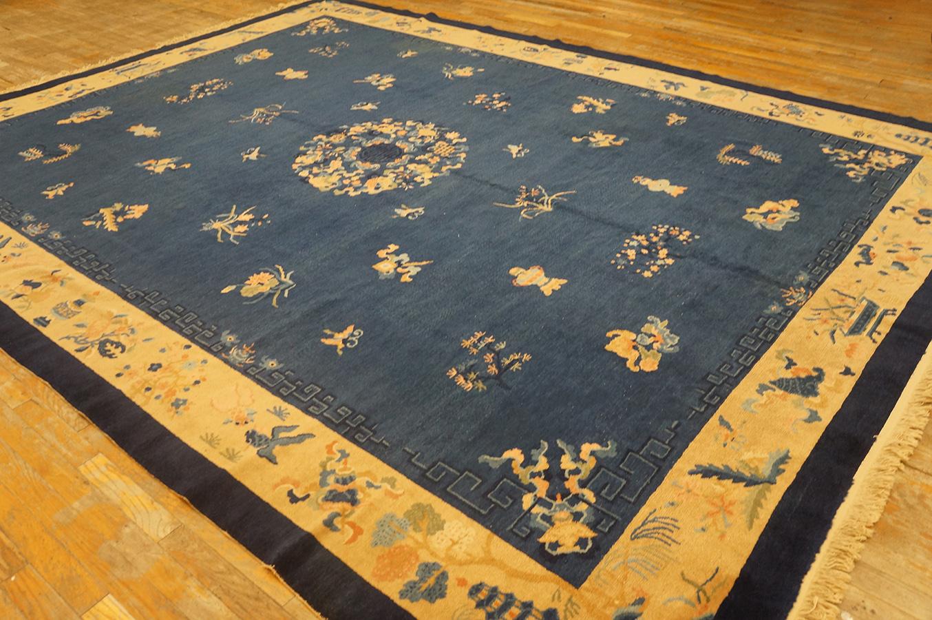 Noué à la main Tapis chinois de Pékin du début du 20ème siècle ( 9'1'' x 11'8'' - 277 x 356 ) en vente