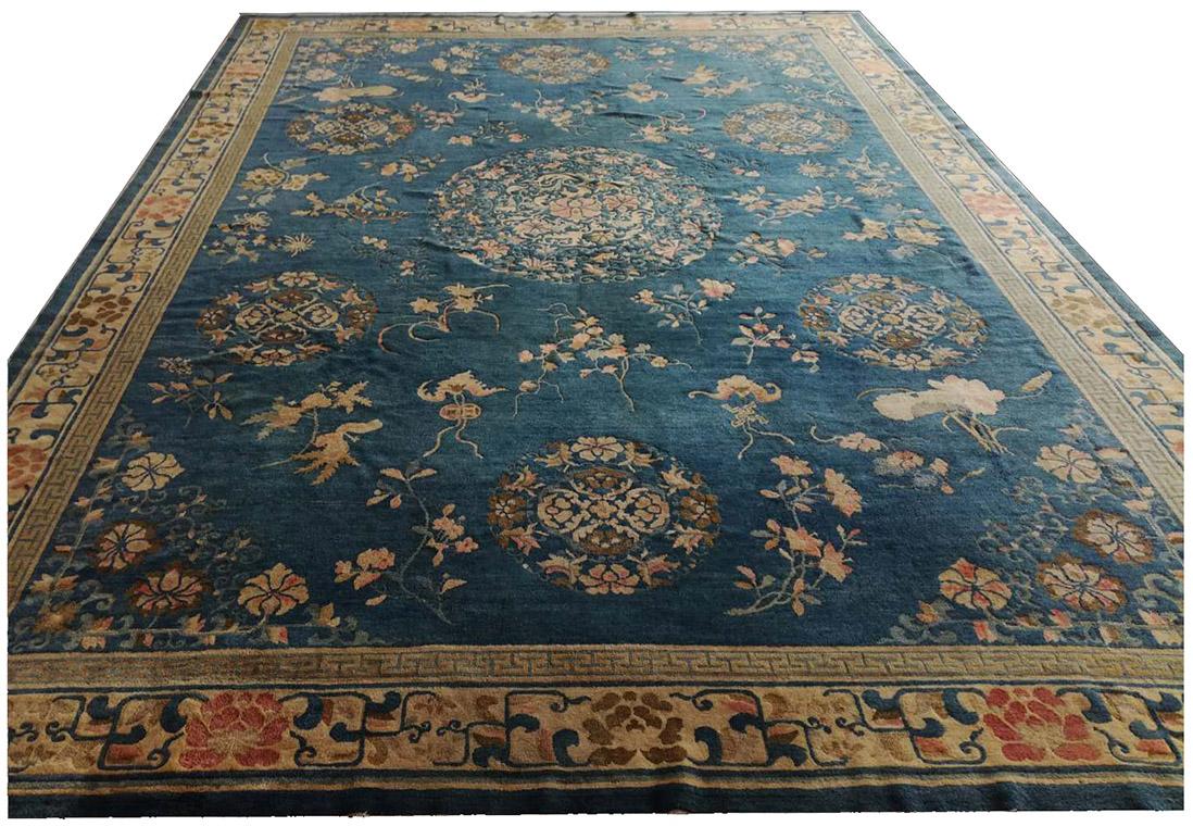 Antique Chinese Peking rug, size: 9' 10'' x 13' 2''.