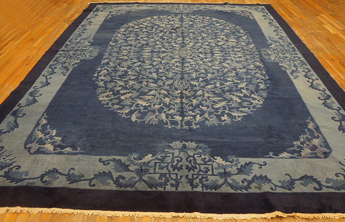 Qing Early 20th Century Chinese Peking Carpet ( 9'2