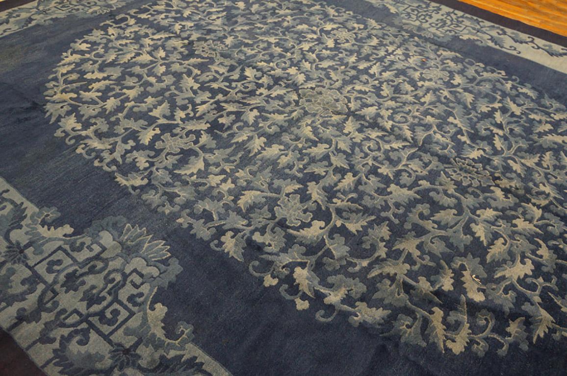 Wool Early 20th Century Chinese Peking Carpet ( 9'2