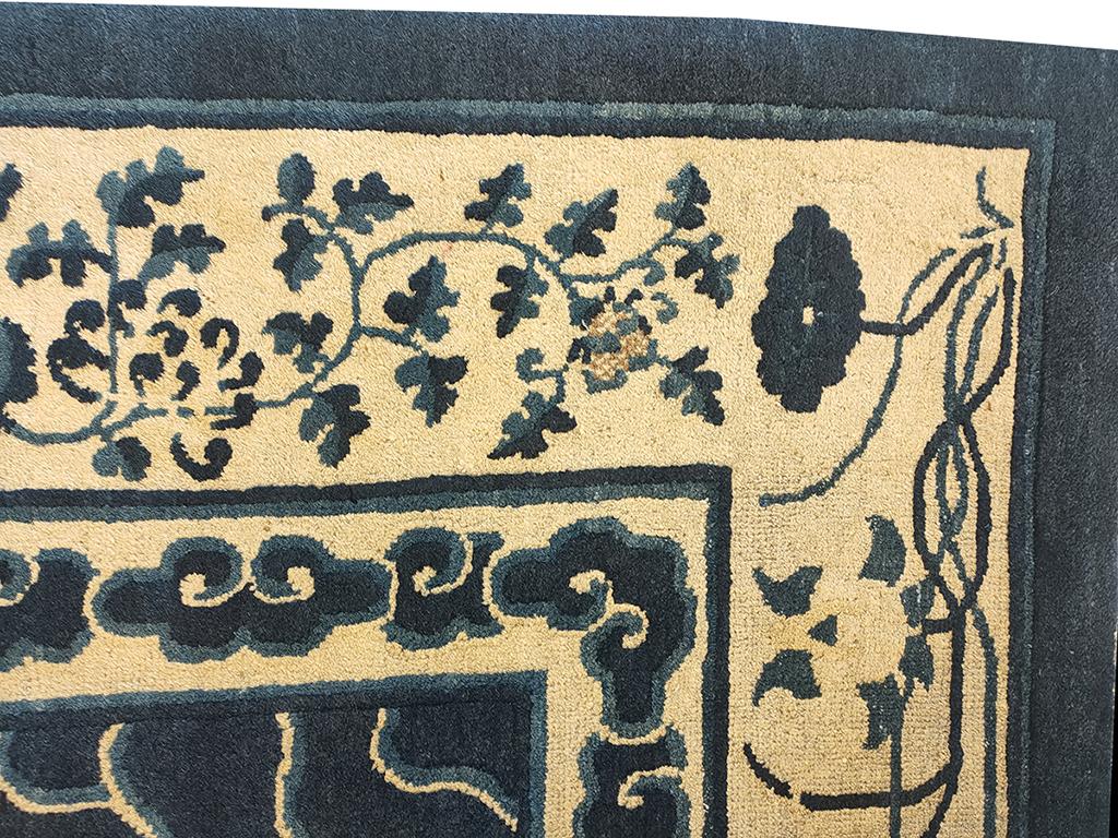 Noué à la main Tapis chinois ancien de Pékin de 9' 2