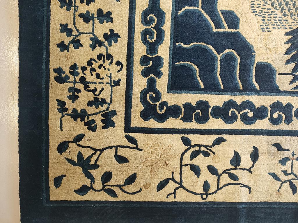 Tapis chinois ancien de Pékin de 9' 2