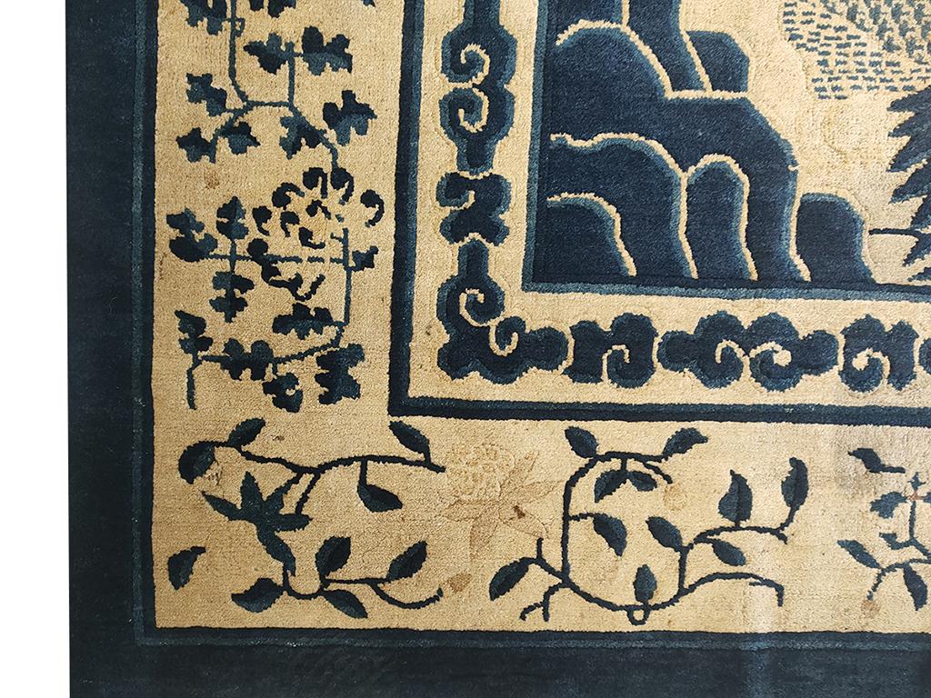 Fin du XIXe siècle Tapis chinois ancien de Pékin de 9' 2
