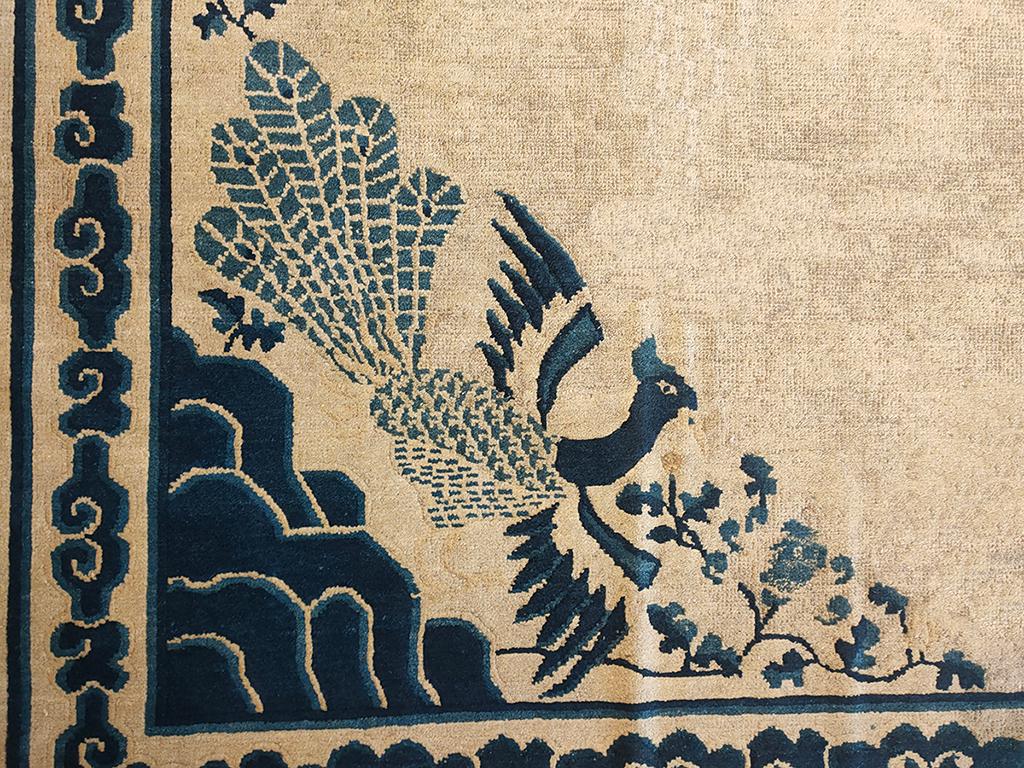 Tapis chinois ancien de Pékin de 9' 2