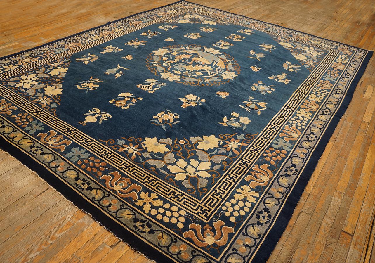 Hand-Knotted Late 19th Century Chinese Peking Carpet ( 9'2