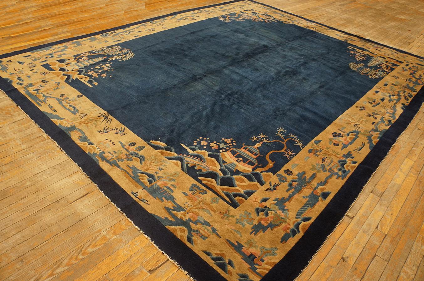 Hand-Knotted Early 20th Century Chinese Peking Carpet ( 9'2'' x 11'6'' - 280 x 350 ) For Sale