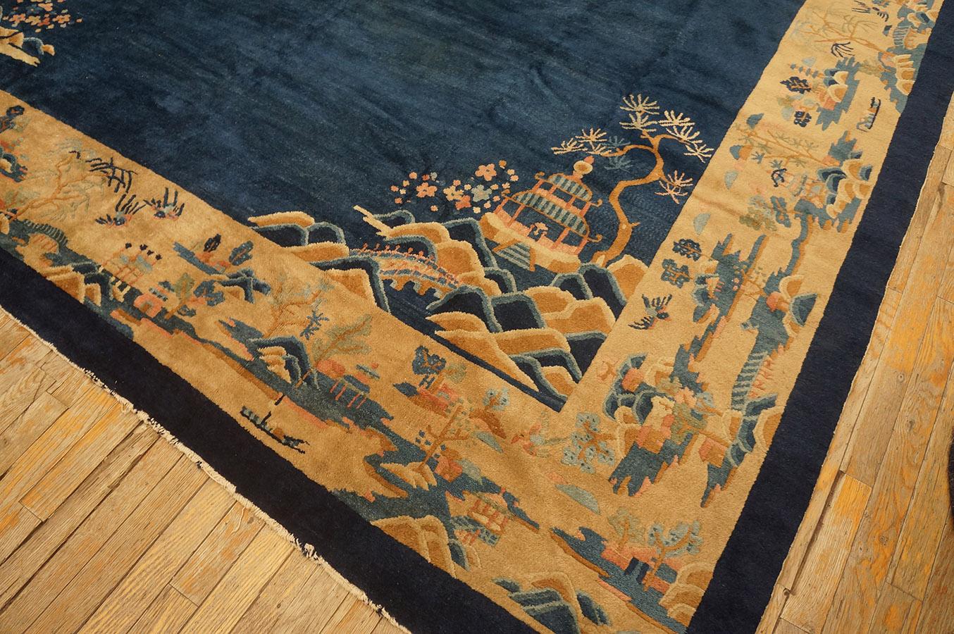 Early 20th Century Chinese Peking Carpet ( 9'2'' x 11'6'' - 280 x 350 ) For Sale 3