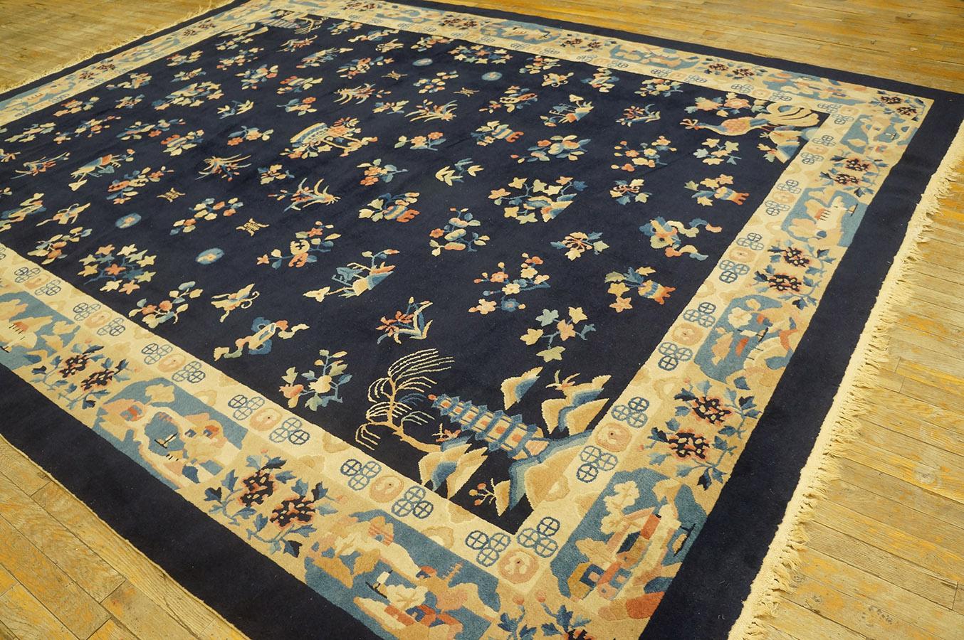 Early 20th Century Chinese Peking Carpet ( 9'2'' x 11'8'' - 280 x 355 ) For Sale 1