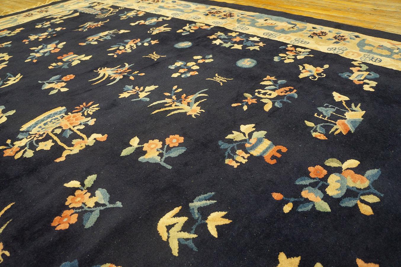 Early 20th Century Chinese Peking Carpet ( 9'2'' x 11'8'' - 280 x 355 ) For Sale 5