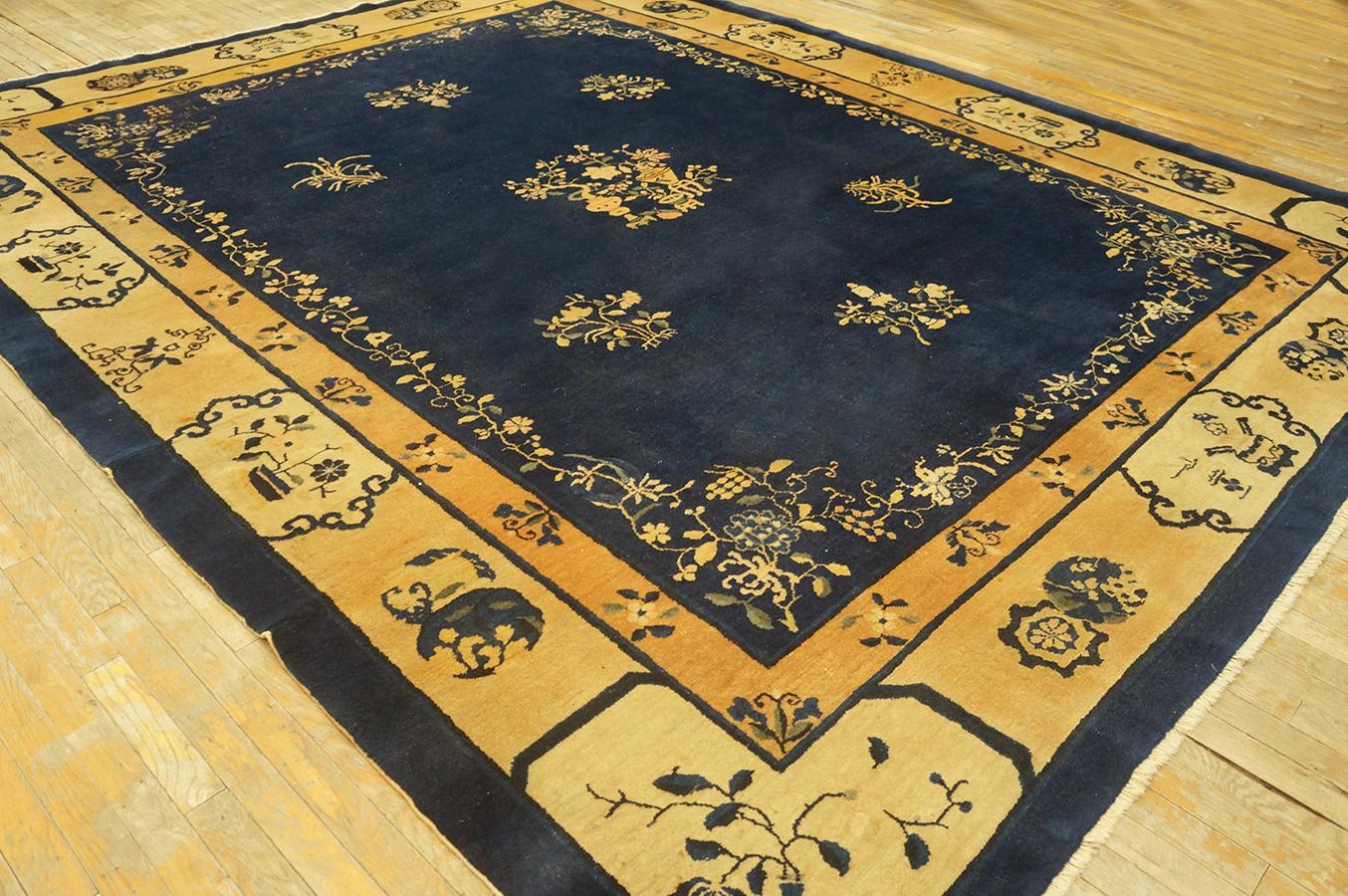 Antique Chinese Peking rug, Size: 9' 2'' x 11' 6''.