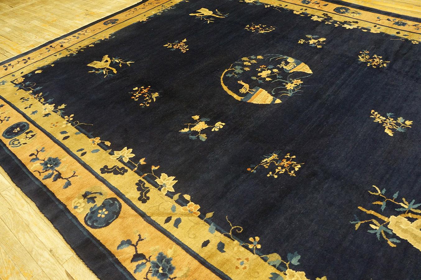 Laine Tapis chinois de Pékin du début du 20e siècle ( 9' 2'' x 11' 7'' - 280 x 353 cm) en vente