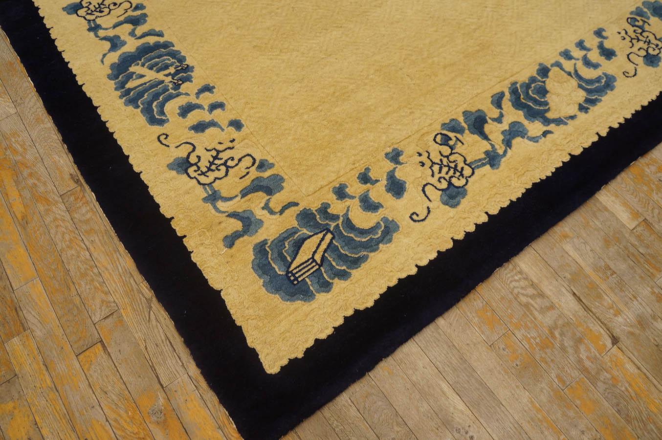 19th Century Chinese Peking Carpet ( 9'2'' x 11'8'' - 280 x 355 ) For Sale 7