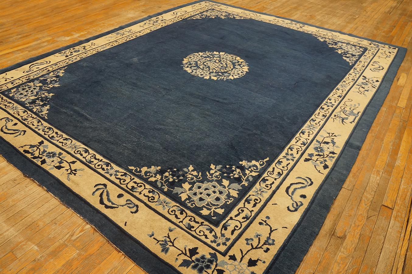 Antique Chinese Peking rug. Measures: 9' 2'' x11' 8''.